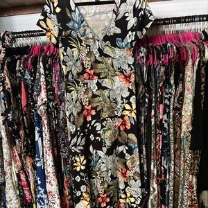 Rags and couture maxi faux wrap dress